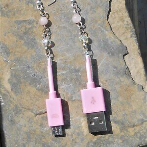 No990 Statement handmade earrings with cables